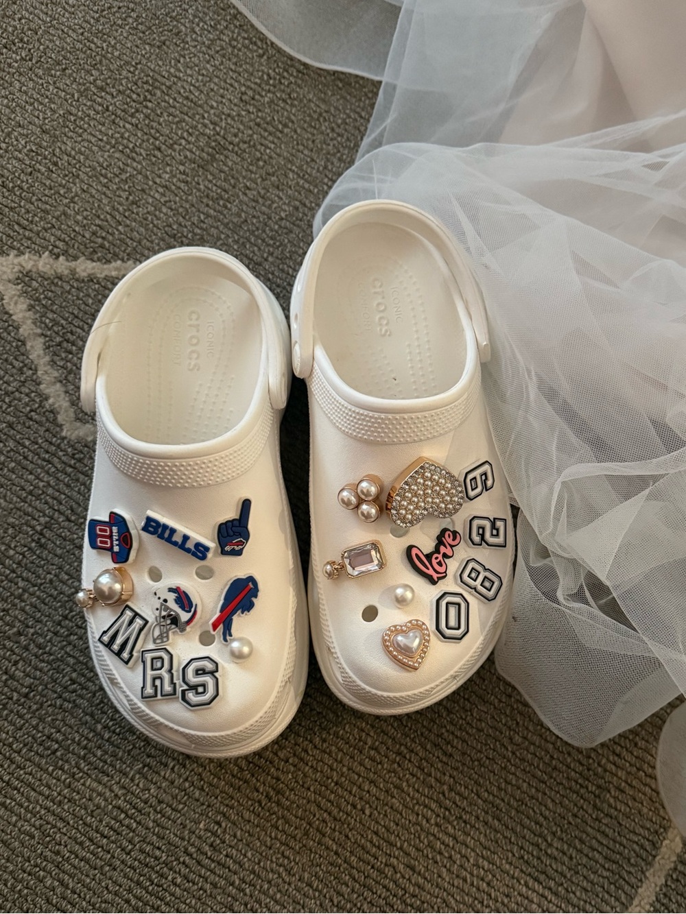 Platform wedding crocs